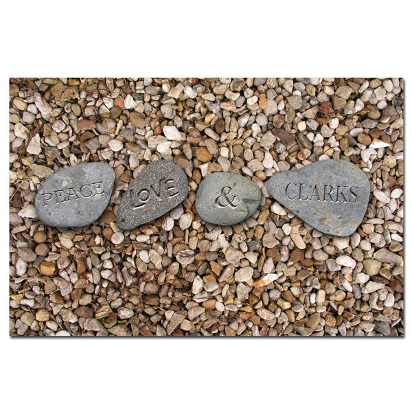 Personalized Peace and Love Welcome Mat