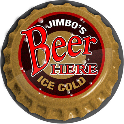 Personalized Beer Bottle Cap Door Mat