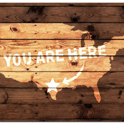 Personalized You Are Here Map Door Mat