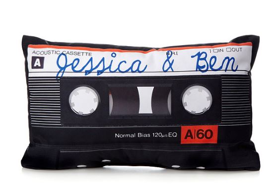 Personalized Mix Tape Pillow