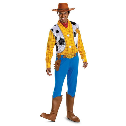 Adult Deluxe Disney Pixar Toy Story Woody Jumpsuit Costume