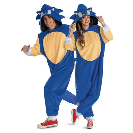 Adult Sonic the Hedgehog Sonic Hooded Jumpsuit Costume
