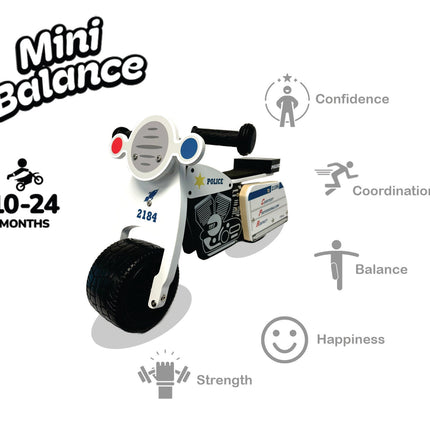 Baby Balance Bike MiniBalance Police Patrol