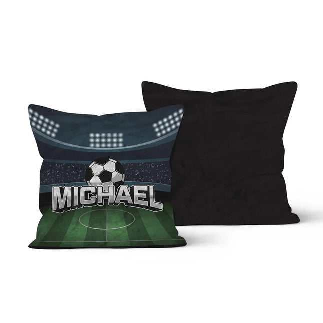 Personalized Soccer Field Throw Pillow
