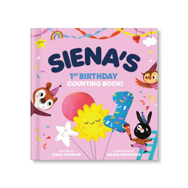 Personalized Baby's First Birthday Counting  Board Book
