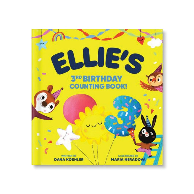 Personalized My  Third Birthday Counting  Board Book