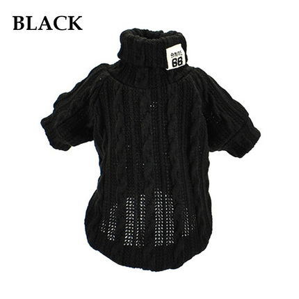 Winter Warm Knitted Turtleneck Sweater for Small Dogs or Cats