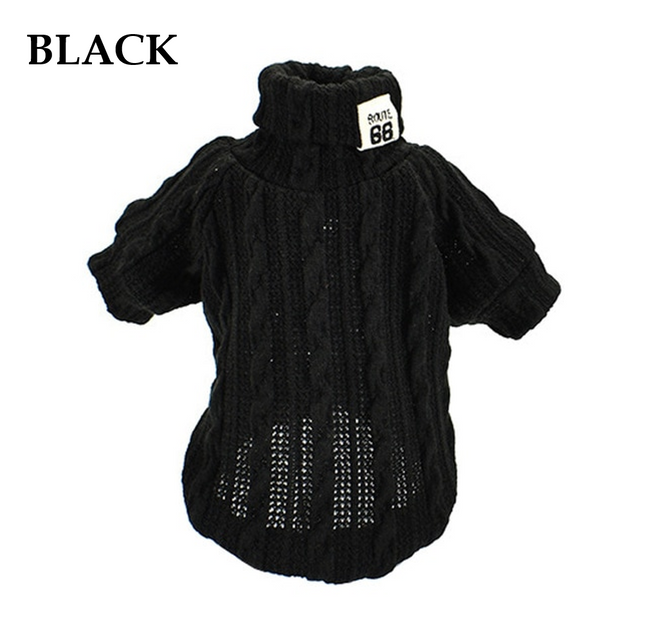 Winter Warm Knitted Turtleneck Sweater for Small Dogs or Cats