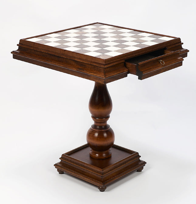"Alabaster Table" Wooden<BR>Table Inlaid w/ Alabaster
