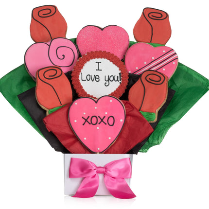 Lovely Hearts Cookie Bouquet