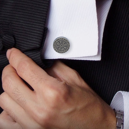 Vegvisir Viking Compass Cufflinks