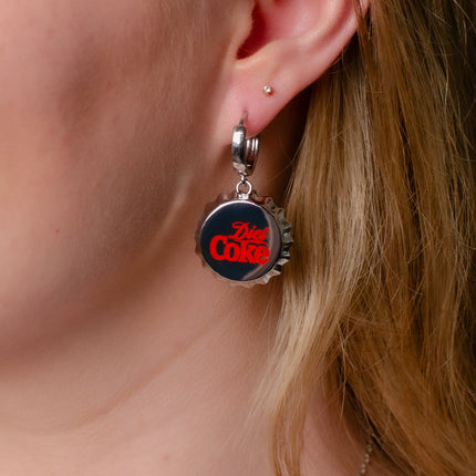 Diet Coke Bottle Cap Earrings