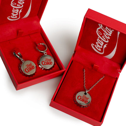 Diet Coke Bottle Cap Red Necklace