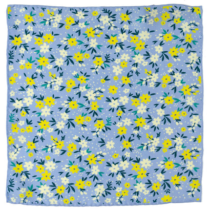 Floral Blue Pocket Square
