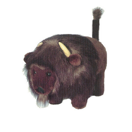"Billy" Plush Buffalo Foot Stool