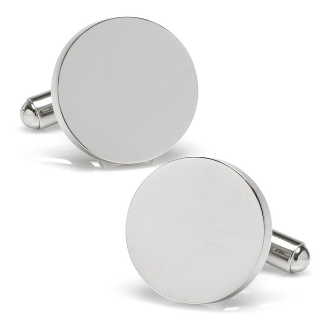 Stainless Steel Round Infinity Cufflinks