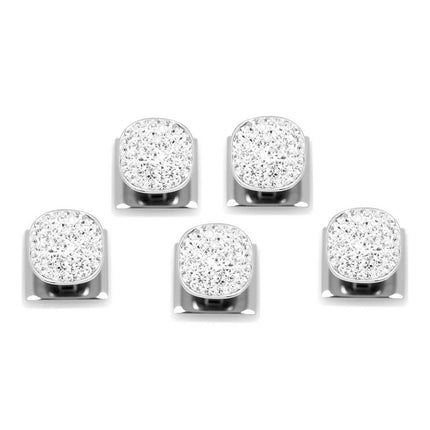 White Pave Crystal 5 Stud Set