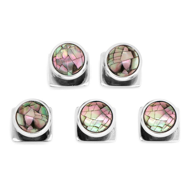 Mosaic Smoke Mother of Pearl 5 Stud Set