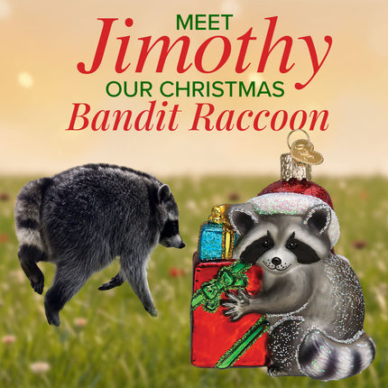 Christmas Bandit Raccoon Ornament