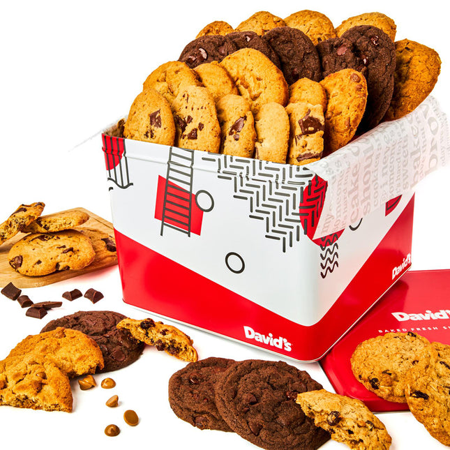 David's Cookies Assorted Fresh Baked Cookies - 3 lb. Tin