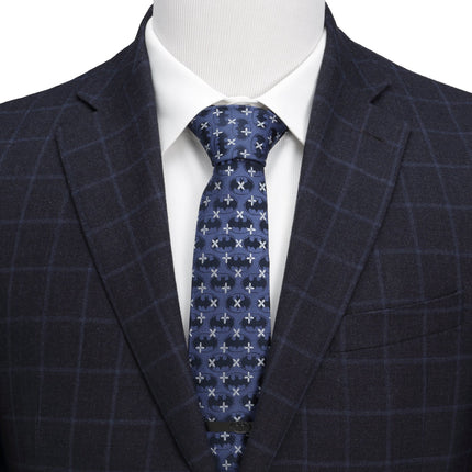 DC Batman Cross Blue Silk Men's Tie