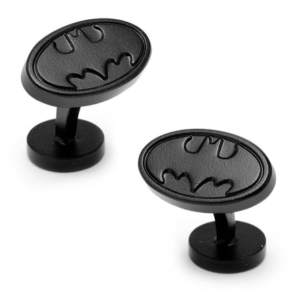 DC Batman Satin Black Cufflinks and Tie Bar Gift Set