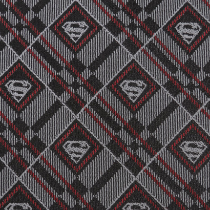 DC Superman Geometric Gray Silk Men's Tie