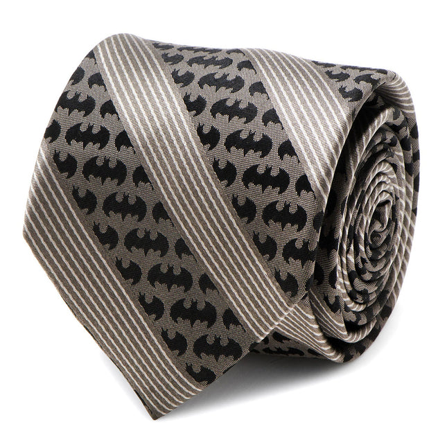 DC Batman Black Pinstripe Tie