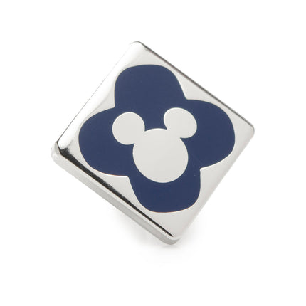 Donald Duck Black Dress Socks & Blue Mickey Mouse Lapel Pin Gift Set