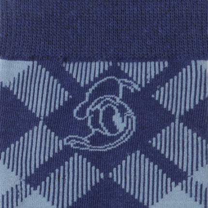 Disney Donald Duck Plaid Socks and Mickey Mouse Blue Lapel Pin Set