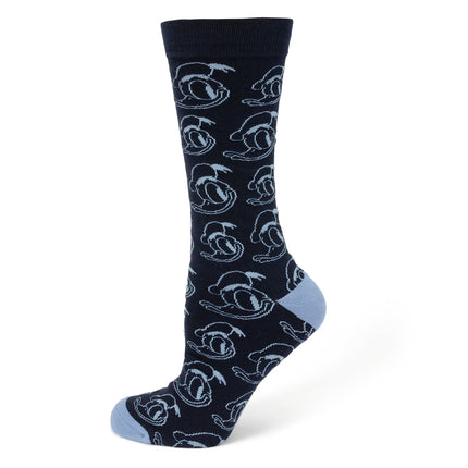Disney Donald Duck Blue Socks and Mickey Mouse Blue Lapel Pin Set