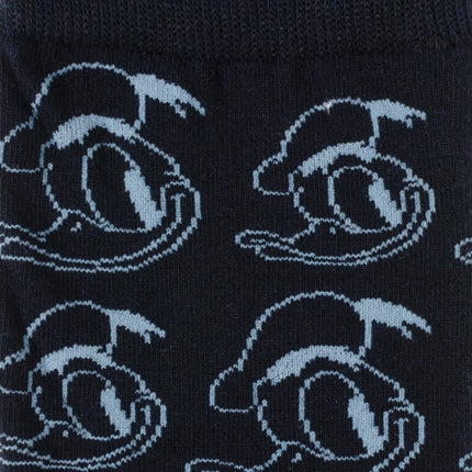 Disney Donald Duck Blue Socks and Mickey Mouse Blue Lapel Pin Set