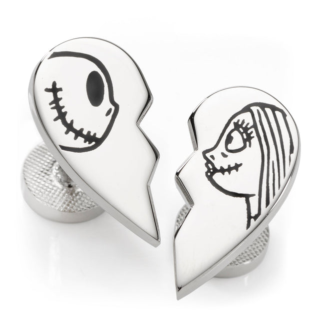 Nightmare Before Christmas Jack & Sally 'Simply Meant to Be' Cufflinks