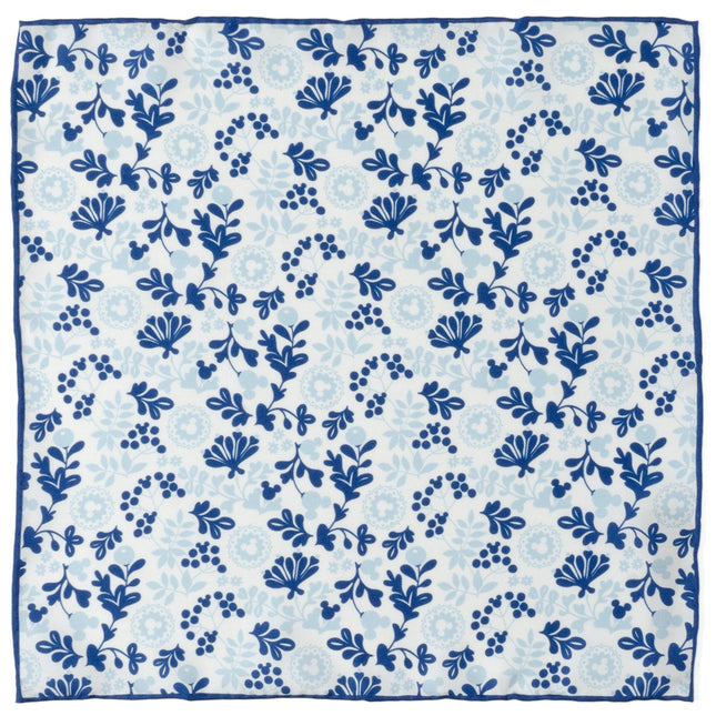 Disney Mickey Mouse Floral White Pocket Square