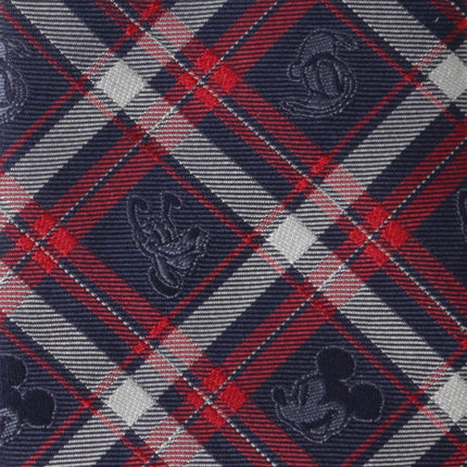 Disney Mickey and Friends Navy Plaid Men's Tie