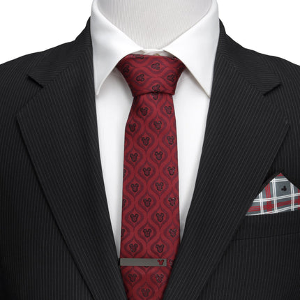 Disney Mickey Mouse Holiday Metallic Black Silk Men's Tie
