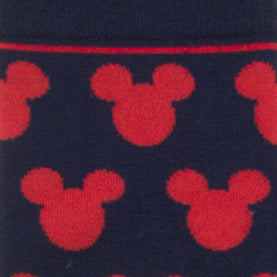 Mickey Mouse Silhouette Blue Sock and Mickey Blue Lapel Pin Gift Set