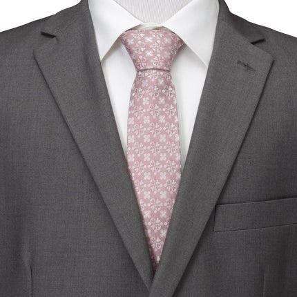 Disney Mickey Mouse Silhouette Blossom Pink Men's Tie