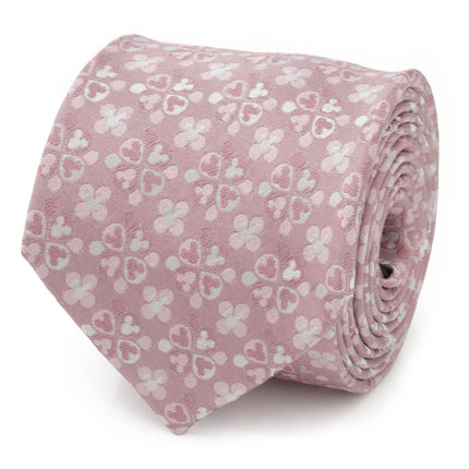 Disney Mickey Mouse Silhouette Blossom Pink Men's Tie