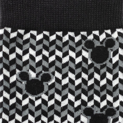 Disney Mickey Mouse Chevron Sock and Mickey Blue Lapel Pin Gift Set