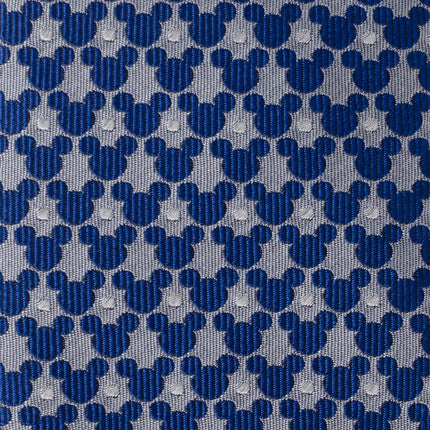 Disney Mickey Mouse Silhouette Pattern Dot Blue Tie