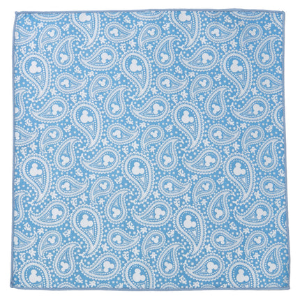 Disney Mickey Mouse Teal Paisley Necktie and Pocket Square Gift Set