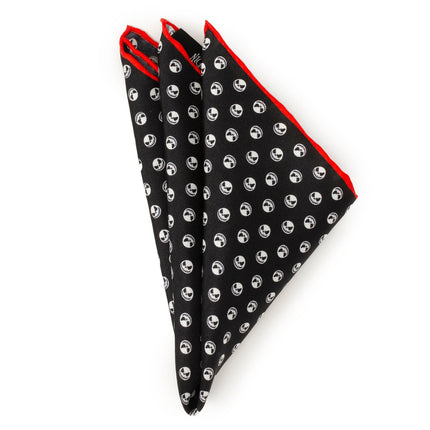 The Nightmare Before Christmas Jack Skellington Men's Black Pocket Square