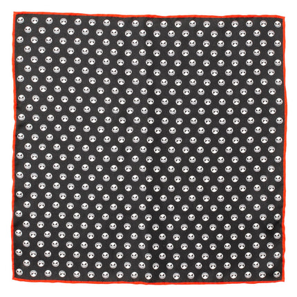 The Nightmare Before Christmas Jack Skellington Men's Black Pocket Square