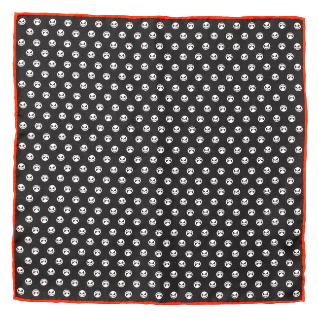 The Nightmare Before Christmas Jack Skellington Men's Black Pocket Square