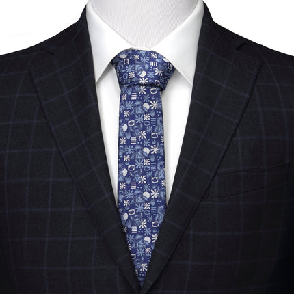 Disney Lilo & Stitch Blue Tropical Men's Tie