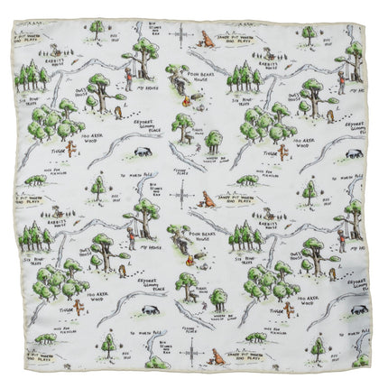 Disney Winnie the Pooh Map Pocket Square