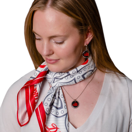 Diet Coke Satin Grey Scarf
