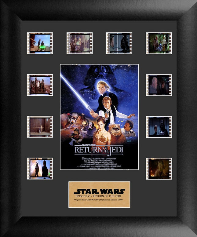 Star Wars Episode VI Return of the Jedi Mini Montage Framed FilmCells Presentation