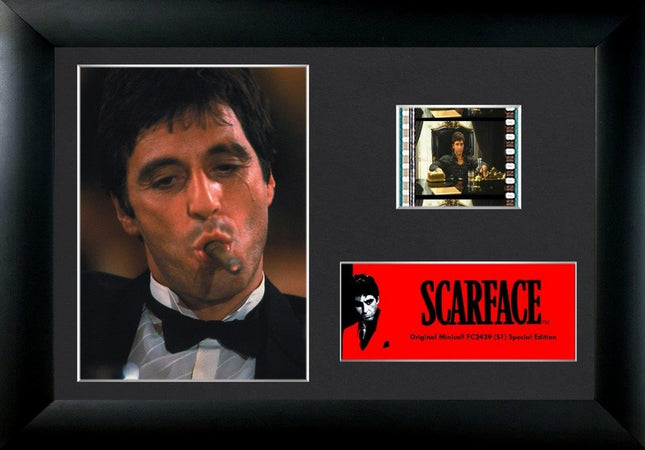 Scarface Tony Montana - Cigar Minicell FilmCells Framed Desktop Presentation